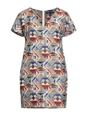 FRNCH Tribal Print Shift Dress, sz S/M